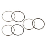 Maxbell 10Pcs Split Key Chain Ring Loose leaf Rings For Keychain ,Crafts Silver-32mm
