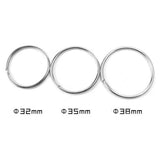 Maxbell 10Pcs Split Key Chain Ring Loose leaf Rings For Keychain ,Crafts Silver-32mm