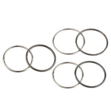 Maxbell 10Pcs Split Key Chain Ring Loose leaf Rings For Keychain ,Crafts Silver-32mm