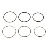 Maxbell 10Pcs Split Key Chain Ring Loose leaf Rings For Keychain ,Crafts Silver-32mm