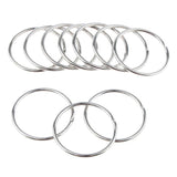 Maxbell 10Pcs Split Key Chain Ring Loose leaf Rings For Keychain ,Crafts Silver-32mm