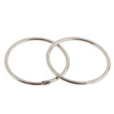 Maxbell 10Pcs Split Key Chain Ring Loose leaf Rings For Keychain ,Crafts Silver-32mm