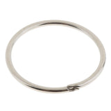 Maxbell 10Pcs Split Key Chain Ring Loose leaf Rings For Keychain ,Crafts Silver-32mm
