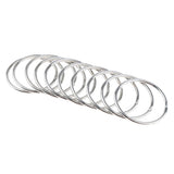 Maxbell 10Pcs Split Key Chain Ring Loose leaf Rings For Keychain ,Crafts Silver-32mm