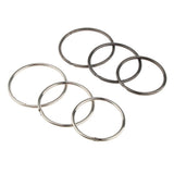 Maxbell 10Pcs Split Key Chain Ring Loose leaf Rings For Keychain ,Crafts Silver-32mm