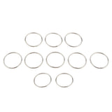 Maxbell 10Pcs Split Key Chain Ring Loose leaf Rings For Keychain ,Crafts Silver-32mm