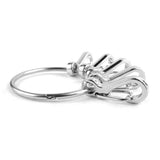 Maxbell 10Pcs Split Key Chain Ring Loose leaf Rings For Keychain ,Crafts Silver-35mm