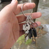 Maxbell 10Pcs Split Key Chain Ring Loose leaf Rings For Keychain ,Crafts Silver-35mm
