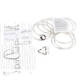 Maxbell 10Pcs Split Key Chain Ring Loose leaf Rings For Keychain ,Crafts Silver-35mm