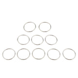 Maxbell 10Pcs Split Key Chain Ring Loose leaf Rings For Keychain ,Crafts Silver-35mm