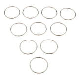 Maxbell 10Pcs Split Key Chain Ring Loose leaf Rings For Keychain ,Crafts Silver-35mm