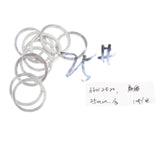 Maxbell 10Pcs Stainless Steel O Ring Sports Key Chain Buckle Holder Camping Silver 25mm