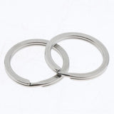 Maxbell 10Pcs Stainless Steel O Ring Sports Key Chain Buckle Holder Camping Silver 28mm