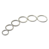 Maxbell 10Pcs Stainless Steel O Ring Sports Key Chain Buckle Holder Camping Silver 28mm