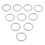 Maxbell 10Pcs Stainless Steel O Ring Sports Key Chain Buckle Holder Camping Silver 28mm