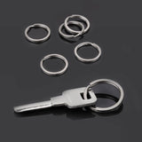 Maxbell 10Pcs Stainless Steel O Ring Sports Key Chain Buckle Holder Camping Silver 28mm