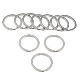 Maxbell 10Pcs Stainless Steel O Ring Sports Key Chain Buckle Holder Camping Silver 28mm