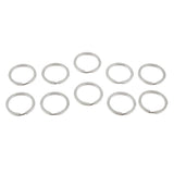 Maxbell 10Pcs Stainless Steel O Ring Sports Key Chain Buckle Holder Camping Silver 28mm