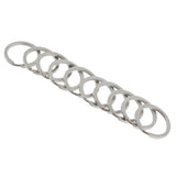Maxbell 10Pcs Stainless Steel O Ring Sports Key Chain Buckle Holder Camping Silver 28mm