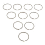 Maxbell 10Pcs Stainless Steel O Ring Sports Key Chain Buckle Holder Camping Silver 32mm