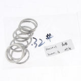 Maxbell 10Pcs Stainless Steel O Ring Sports Key Chain Buckle Holder Camping Silver 32mm