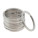 Maxbell 10Pcs Stainless Steel O Ring Sports Key Chain Buckle Holder Camping Silver 32mm