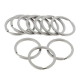 Maxbell 10Pcs Stainless Steel O Ring Sports Key Chain Buckle Holder Camping Silver 32mm