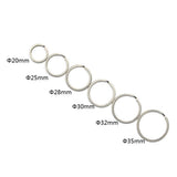 Maxbell 10Pcs Stainless Steel O Ring Sports Key Chain Buckle Holder Camping Silver 32mm