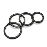 Maxbell 10Pcs Stainless Steel O Ring Sports Key Chain Buckle Holder Camping Black 30mm