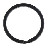 Maxbell 10Pcs Stainless Steel O Ring Sports Key Chain Buckle Holder Camping Black 32mm