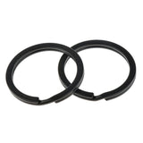 Maxbell 10Pcs Stainless Steel O Ring Sports Key Chain Buckle Holder Camping Black 32mm