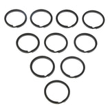 Maxbell 10Pcs Stainless Steel O Ring Sports Key Chain Buckle Holder Camping Black 32mm