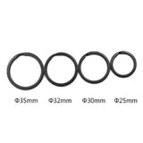Maxbell 10Pcs Stainless Steel O Ring Sports Key Chain Buckle Holder Camping Black 32mm