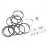 Maxbell 10Pcs Stainless Steel O Ring Sports Key Chain Buckle Holder Camping Black 32mm