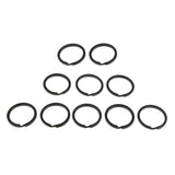 Maxbell 10Pcs Stainless Steel O Ring Sports Key Chain Buckle Holder Camping Black 32mm