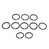 Maxbell 10Pcs Stainless Steel O Ring Sports Key Chain Buckle Holder Camping Black 32mm