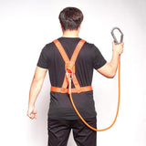 Maxbell Rock Climbing Fall Protection Shock Absorb Lanyard Rope 1.6m M