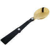 Maxbell Portable Stainless Steel Camp Sporks for Camping, Hiking, Backpacking Black Gold-Spoon