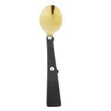 Maxbell Portable Stainless Steel Camp Sporks for Camping, Hiking, Backpacking Black Gold-Spoon