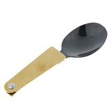 Maxbell Portable Stainless Steel Camp Sporks for Camping, Hiking, Backpacking Gold Black-Spoon