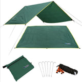 Maxbell Camping Trail Tent Mat Hiking Shelter Outdoor Awning Rain Fly Groundsheet S Green