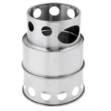 Maxbell Picnic Camping Stove Stainless Steel Backpacking Stove Potable Wood Burning