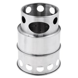 Maxbell Picnic Camping Stove Stainless Steel Backpacking Stove Potable Wood Burning