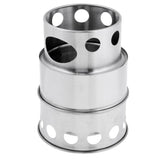 Maxbell Picnic Camping Stove Stainless Steel Backpacking Stove Potable Wood Burning