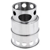Maxbell Picnic Camping Stove Stainless Steel Backpacking Stove Potable Wood Burning