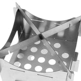Maxbell Portable Folding Stainless Steel Camping Hiking Wood Stove Charcoal Burner M