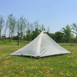 Maxbell Lightweight Camping Hiking Pyramid Tent Trekking Pole Net Canopy Gray White