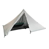 Maxbell Lightweight Camping Hiking Pyramid Tent Trekking Pole Net Canopy Gray White