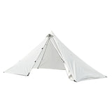 Maxbell Lightweight Camping Hiking Pyramid Tent Trekking Pole Net Canopy Gray White