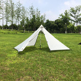Maxbell Lightweight Camping Hiking Pyramid Tent Trekking Pole Net Canopy Gray White